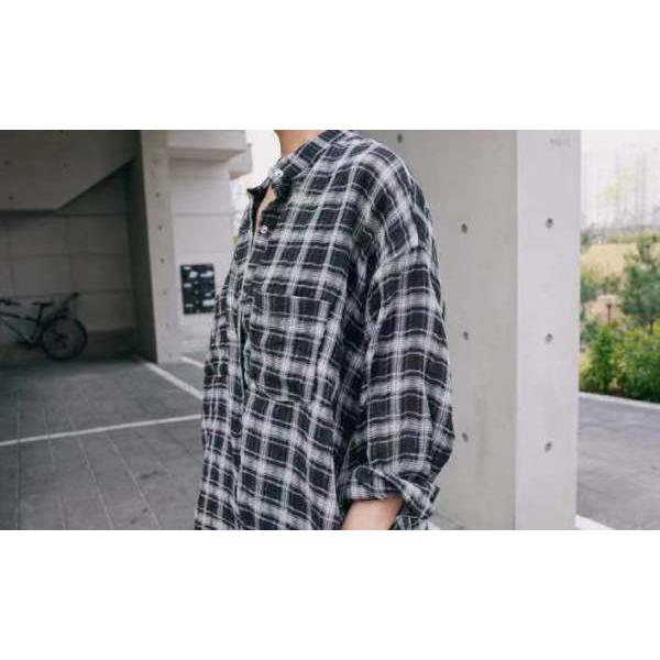 シャツワンピース レディース チェック柄 ロング丈 シャツワンピ カーディガン グレンチェック |  | 07