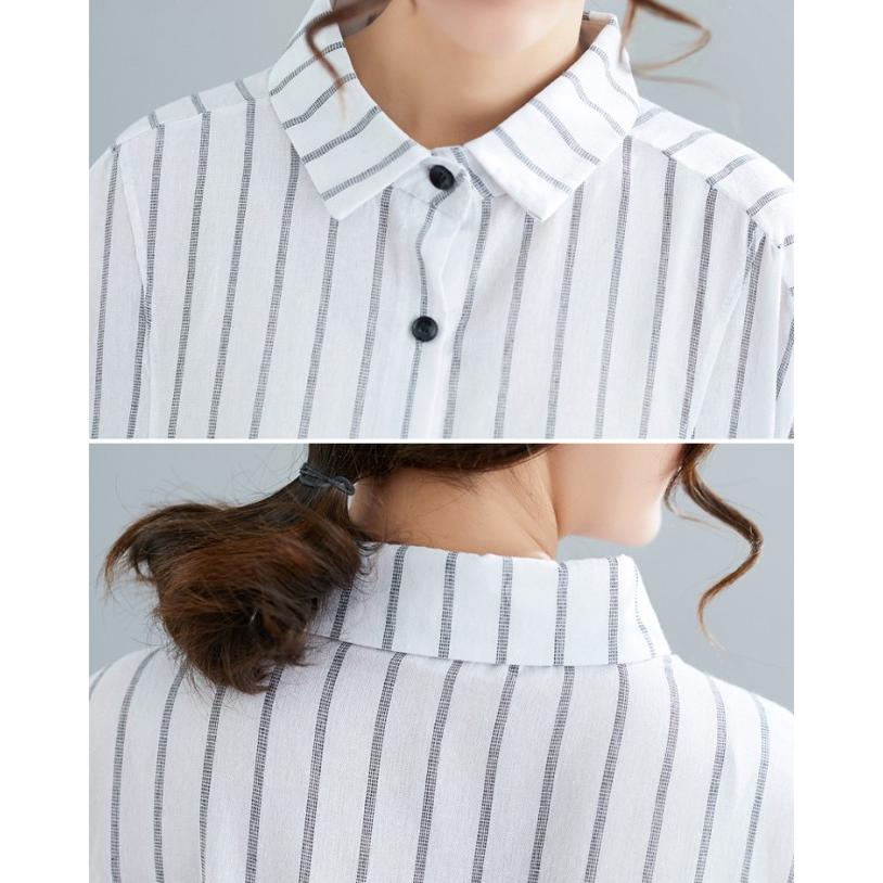 シャツワンピース レディース マキシワンピ ロングワンピース ストライプ 長袖 マキシ丈 |  | 16