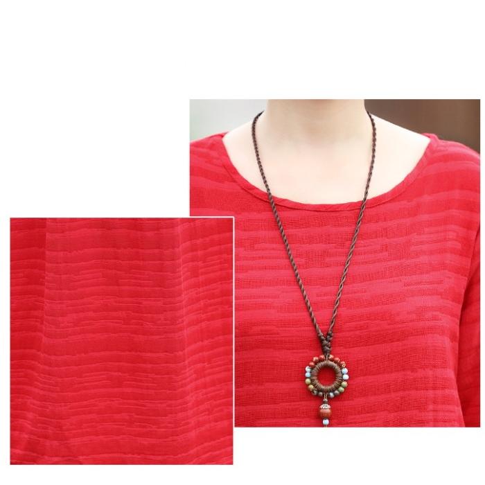 ワンピース レディース 麻混 リネン混 無地 ロング Aライン オーバーサイズ 長袖 体型カバー |  | 15