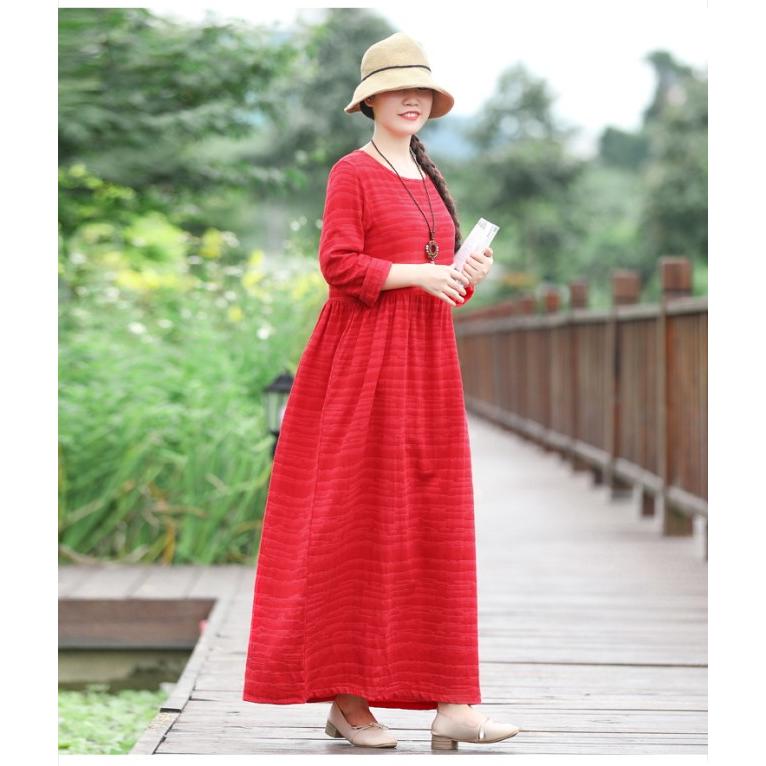 ワンピース レディース 麻混 リネン混 無地 ロング Aライン オーバーサイズ 長袖 体型カバー |  | 08