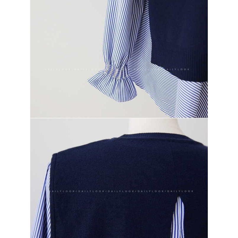 tシャツ Tシャツ アンサンブル レディース ニットベスト 長袖シャツセット 大きいサイズ ナチュラル シャツ ベルスリーブ |  | 18