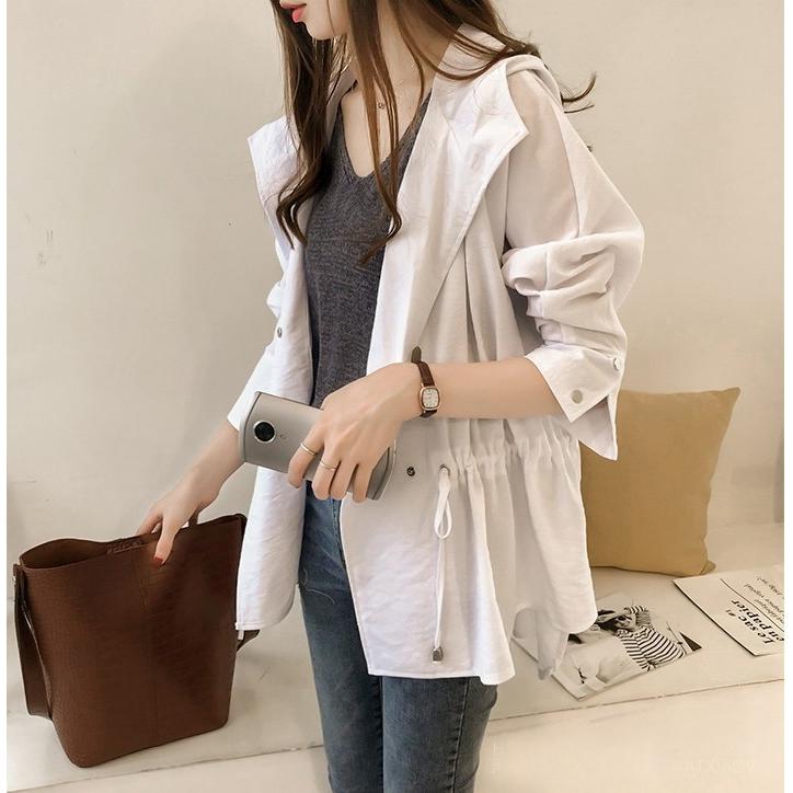 ジャケット レディース ライトアウター ミディアム丈 長袖 無地 フード付き 薄手 パーカー アウター 卒業式 服 母卒業式 服 母 |  | 03