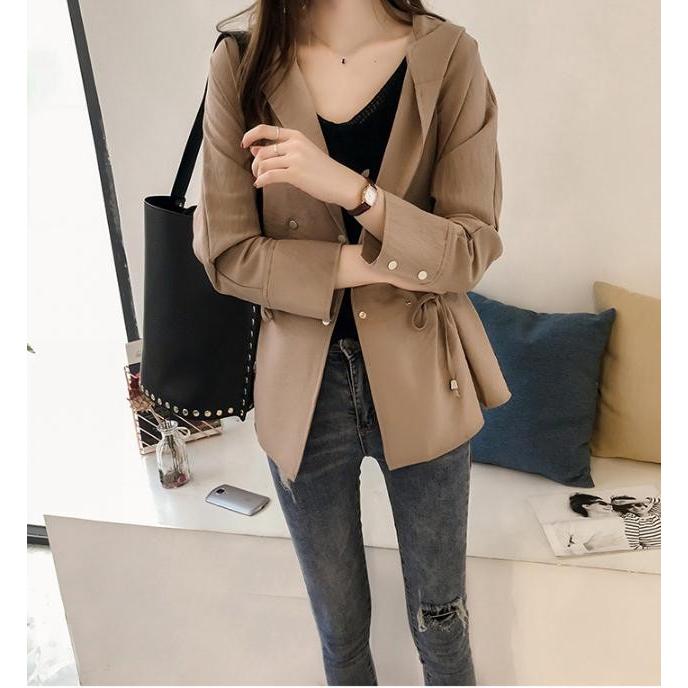 ジャケット レディース ライトアウター ミディアム丈 長袖 無地 フード付き 薄手 パーカー アウター 卒業式 服 母卒業式 服 母 |  | 05