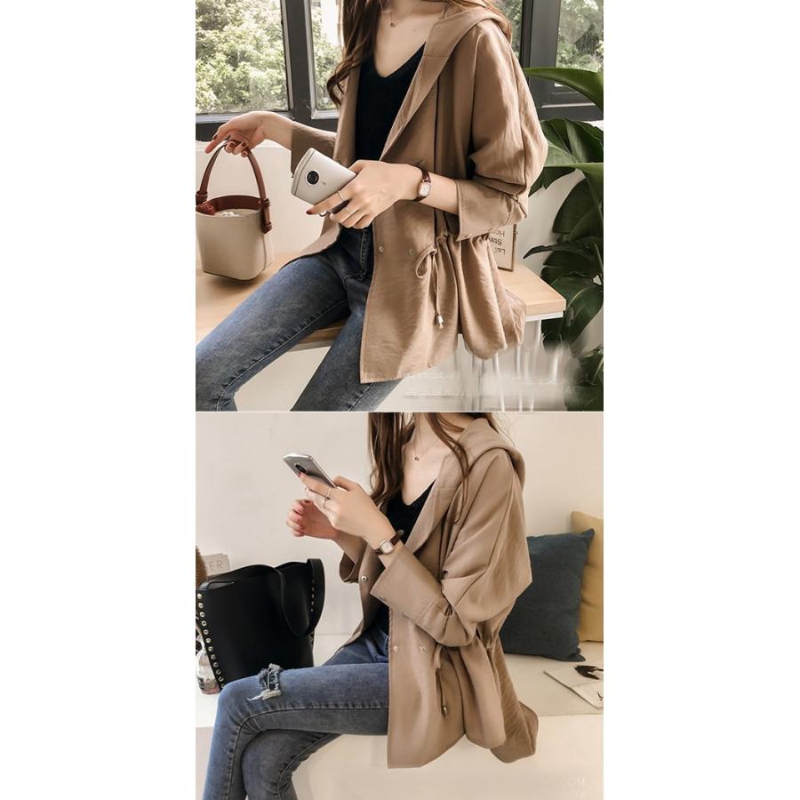 ジャケット レディース ライトアウター ミディアム丈 長袖 無地 フード付き 薄手 パーカー アウター 卒業式 服 母卒業式 服 母 |  | 09