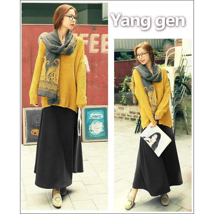 ロングスカート  無地 シンプル マキシ丈 ウエストゴム Aライン フレア レディース |  | 04