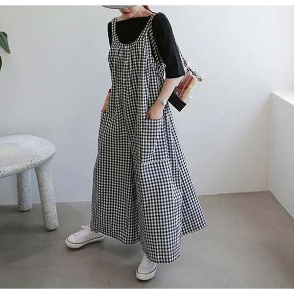 サロペットパンツ レディース  オールインワンパンツ キャミサロペ キャミパンツ ワイド オーバーサイズ |  | 12