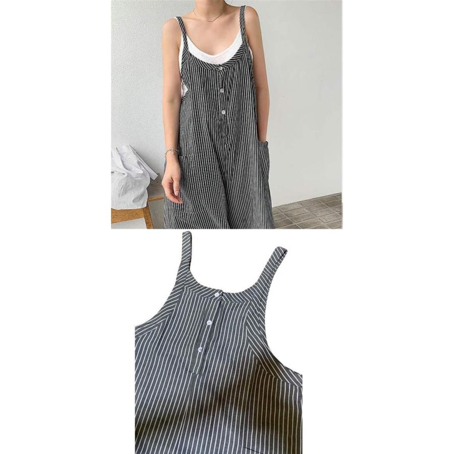 サロペットパンツ レディース  オールインワンパンツ キャミサロペ キャミパンツ ワイド オーバーサイズ |  | 08