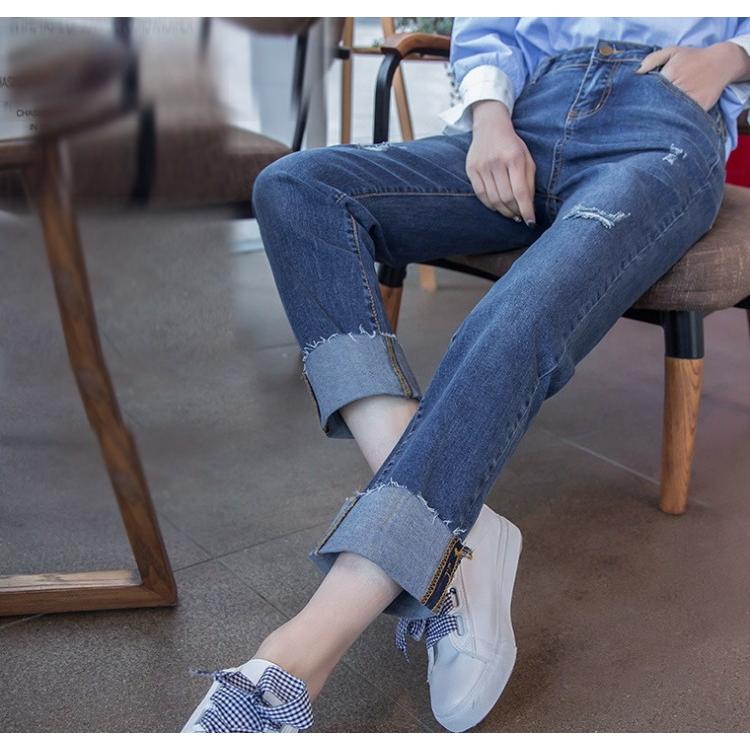 ボトムス ダメージデニム クラッシュパンツ デニム パンツ ズボン ジーパン ロング丈 ダメージ レディース |  | 02