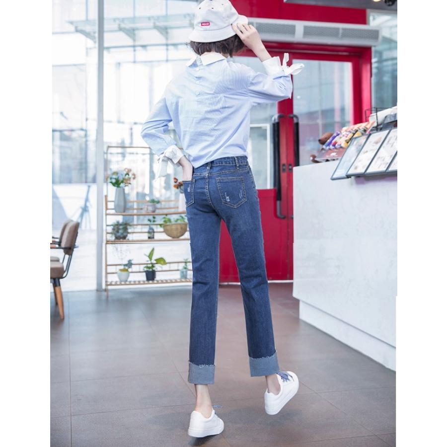 ボトムス ダメージデニム クラッシュパンツ デニム パンツ ズボン ジーパン ロング丈 ダメージ レディース |  | 06