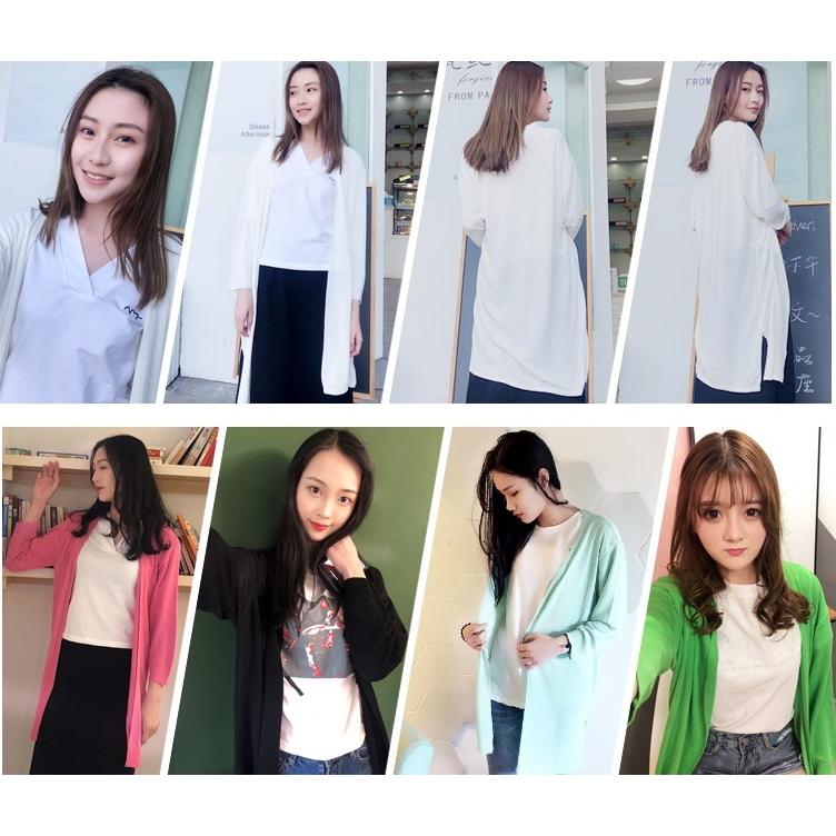 ロング カーディガン レディース ニット カーディガン ロング丈 薄手ニット |  | 01