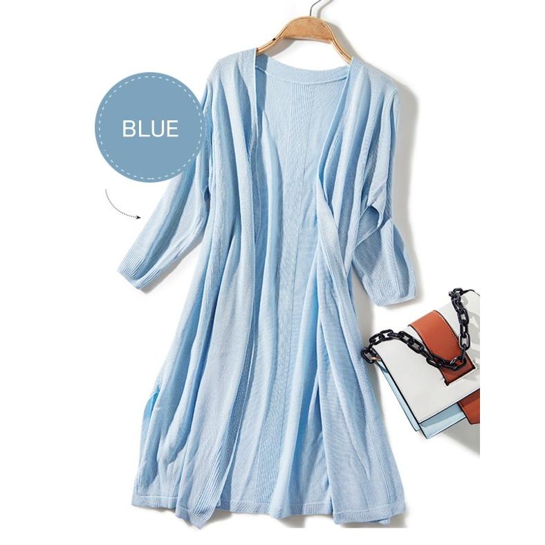 ロング カーディガン レディース ニット カーディガン ロング丈 薄手ニット |  | 02