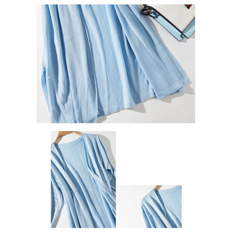 ロング カーディガン レディース ニット カーディガン ロング丈 薄手ニット |  | 03