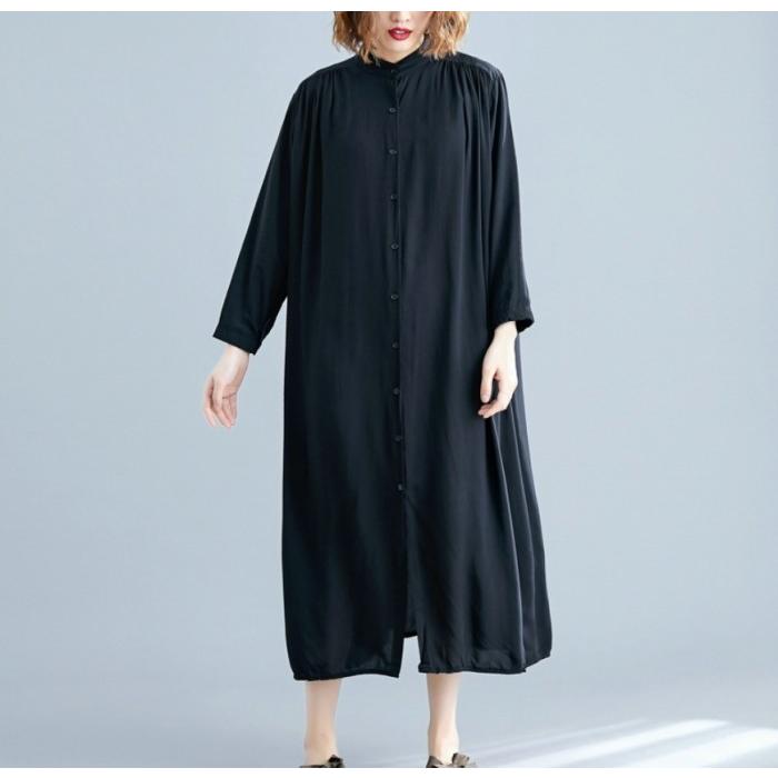 ワンピース レディース マキシワンピース 半袖 長袖 ロング丈 無地 Aライン シャツワンピース |  | 15