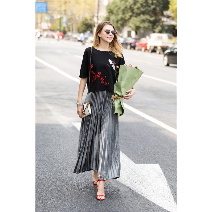 プリーツスカート ロングスカート フレアスカート マキシ丈 きれいめ ミモレ丈 レディース |  | 12