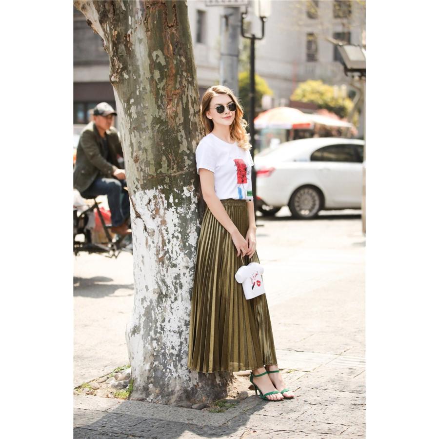 プリーツスカート ロングスカート フレアスカート マキシ丈 きれいめ ミモレ丈 レディース |  | 04