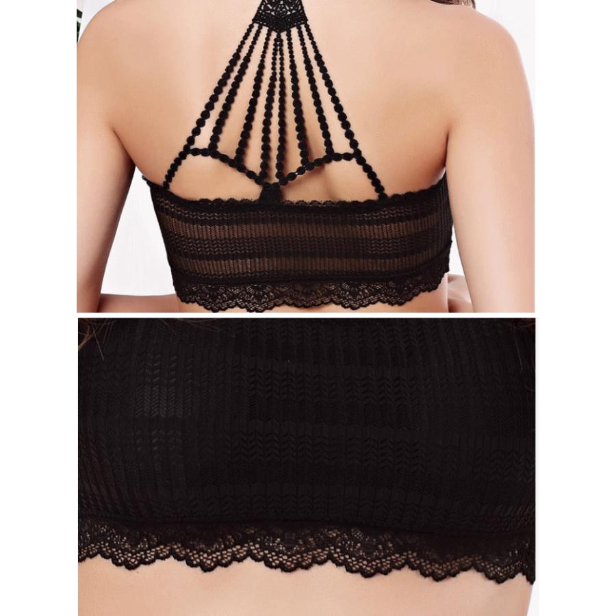 ブラトップ ホルターネック インナー カップ付き ノンワイヤー ノンホック キャミソール インナー 下着 |  | 03