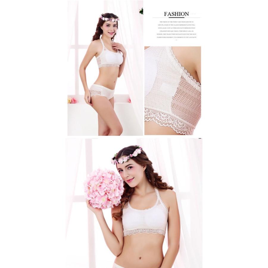 ブラトップ ホルターネック インナー カップ付き ノンワイヤー ノンホック キャミソール インナー 下着 |  | 04