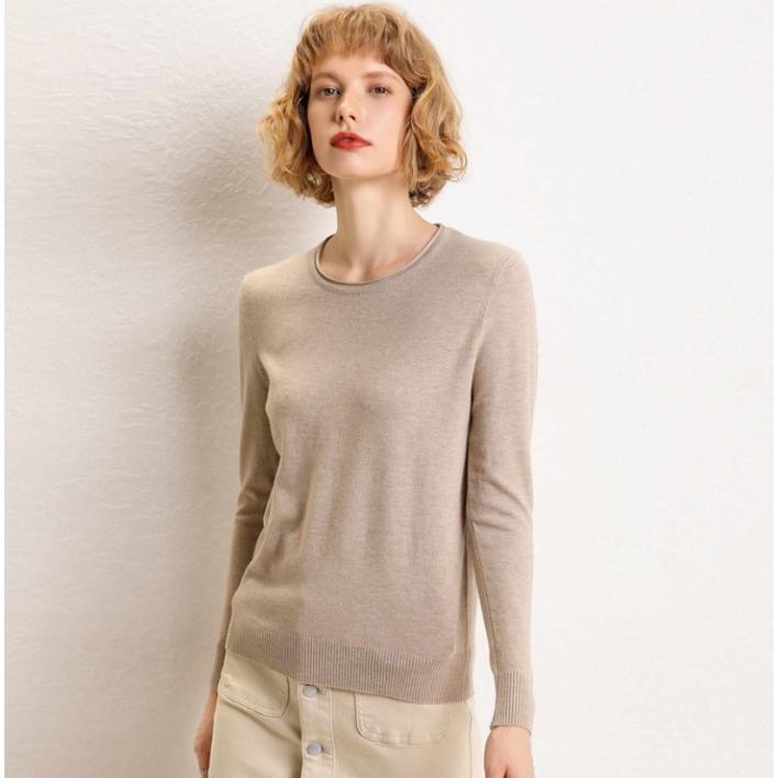 在庫売り尽くし【返品不可】<br>ニットソー レディース 薄ニット セーター クルーネック トップス ニット 無地 シンプル 長袖 薄手ニット |  | 03