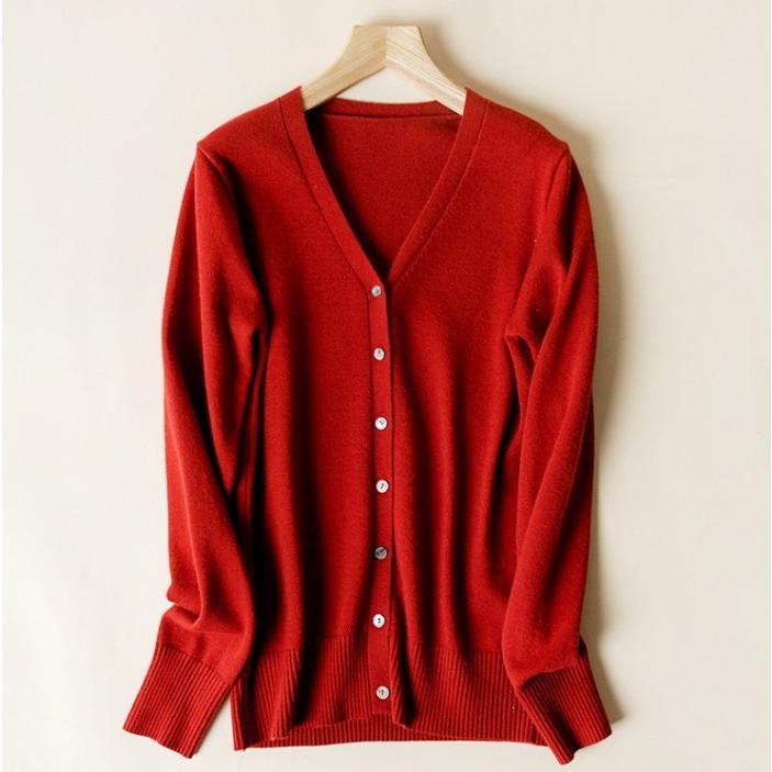 カーディガン  レディース薄ニット Vネック カーデ トップス ニット 無地 長袖 薄手ニット アウター |  | 15