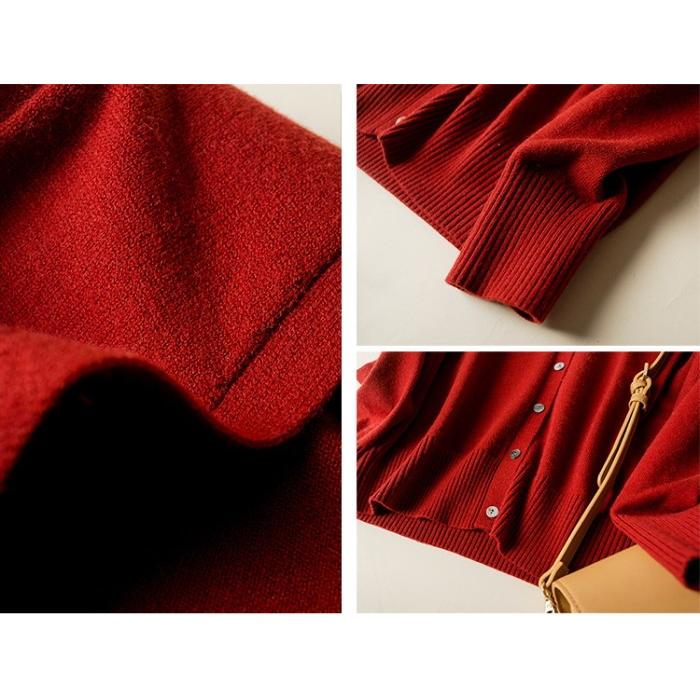 カーディガン  レディース薄ニット Vネック カーデ トップス ニット 無地 長袖 薄手ニット アウター |  | 16