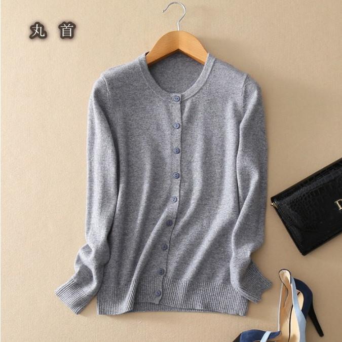 カーディガン レディース 薄ニット Vネック 丸首 カーデ ニット 無地 シンプル 長袖 薄手ニット アウター |  | 01