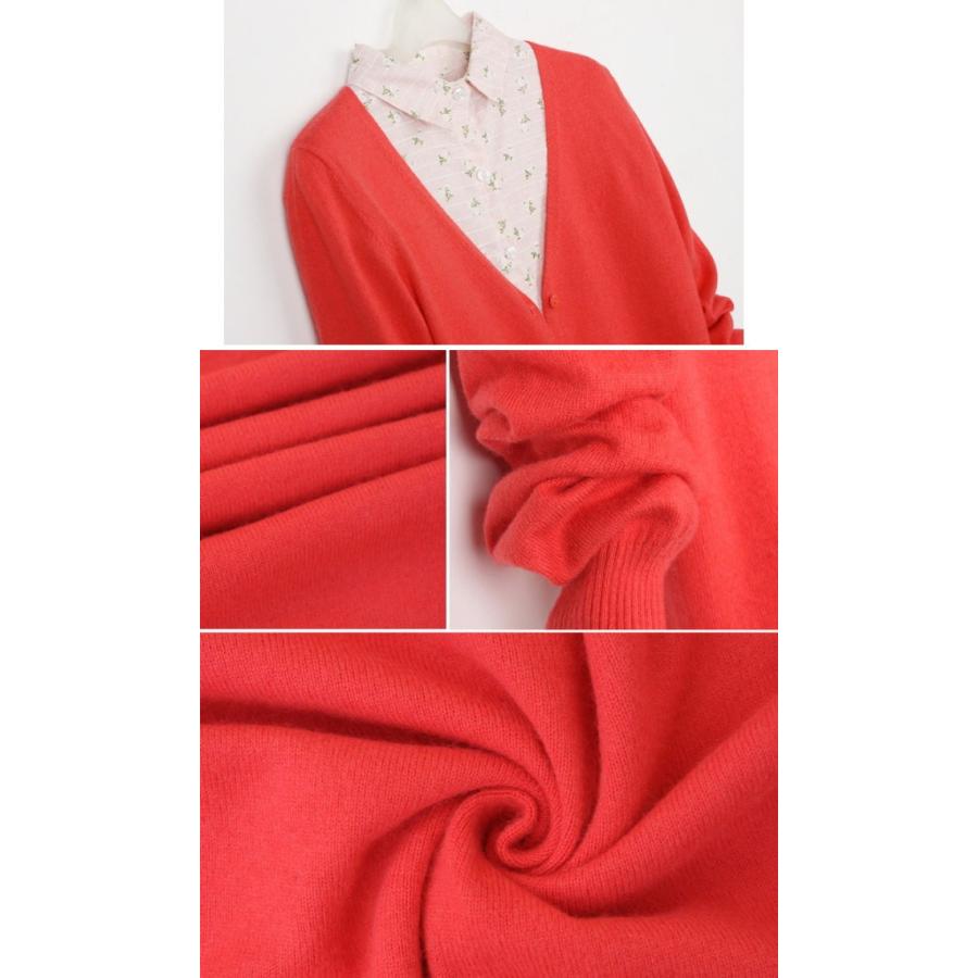 カーディガン レディース 薄ニット Vネック 丸首 カーデ ニット 無地 シンプル 長袖 薄手ニット アウター |  | 15