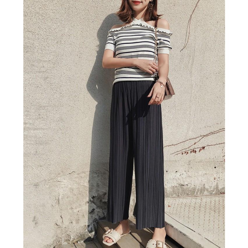 ワイドパンツ プリーツパンツ レディース  ロングパンツ ガウチョパンツ |  | 09