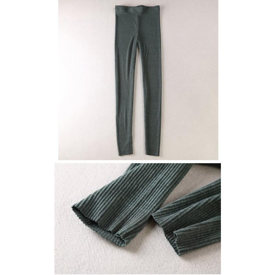 在庫売り尽くし【返品不可】<br>レギンス リブレギンス スリット ストレッチ レディース  伸縮 ノーマル タイツ  ルームウェア スパッツ |  | 13