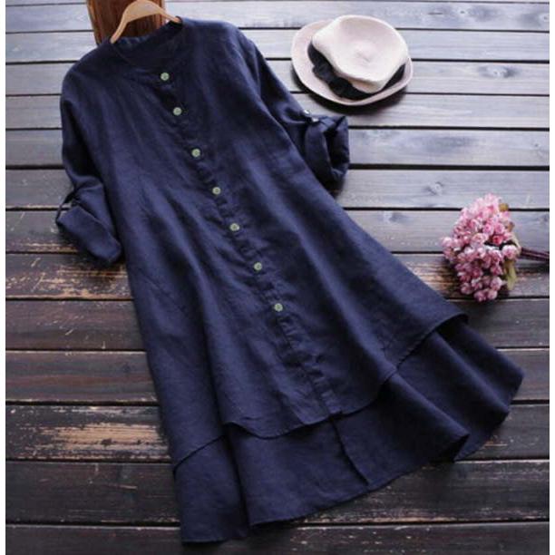 シアー  ワンピース レディース  ナチュラルテイスト  秋 トップス 体型カバー ロングシャツ チュニック |  | 07