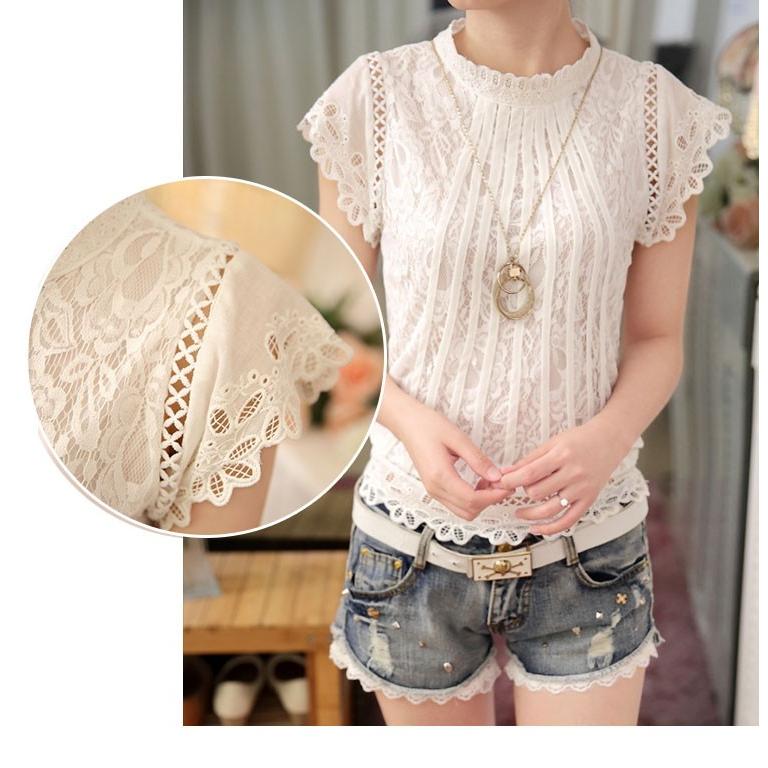 インナー レース 総レース トップス カットソー 無地 シンプル ノースリーブ 花柄 スタンドカラーおうちコーデ (アパレル) |  | 02