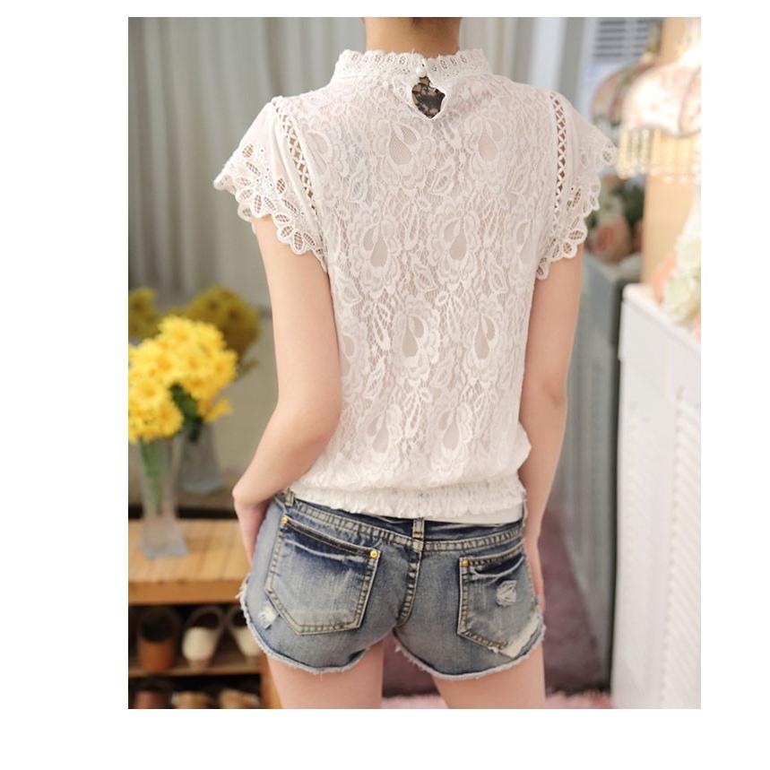 インナー レース 総レース トップス カットソー 無地 シンプル ノースリーブ 花柄 スタンドカラーおうちコーデ (アパレル) |  | 06