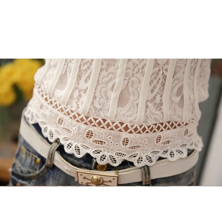 インナー レース 総レース トップス カットソー 無地 シンプル ノースリーブ 花柄 スタンドカラーおうちコーデ (アパレル) |  | 08