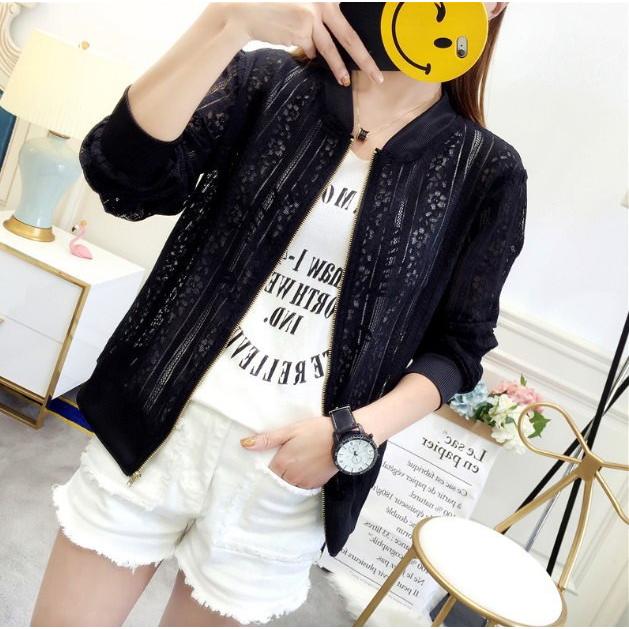 カーディガン ボレロ レース カーデ トップス ジップアップ 無地 シンプル 長袖 アウターおうちコーデ (アパレル) |  | 01