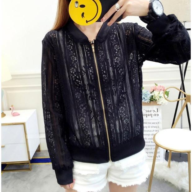 カーディガン ボレロ レース カーデ トップス ジップアップ 無地 シンプル 長袖 アウターおうちコーデ (アパレル) |  | 02