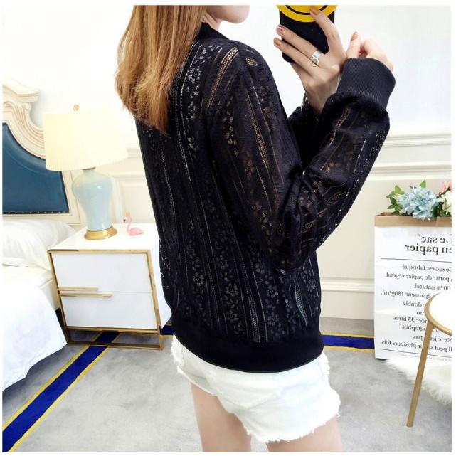 カーディガン ボレロ レース カーデ トップス ジップアップ 無地 シンプル 長袖 アウターおうちコーデ (アパレル) |  | 03