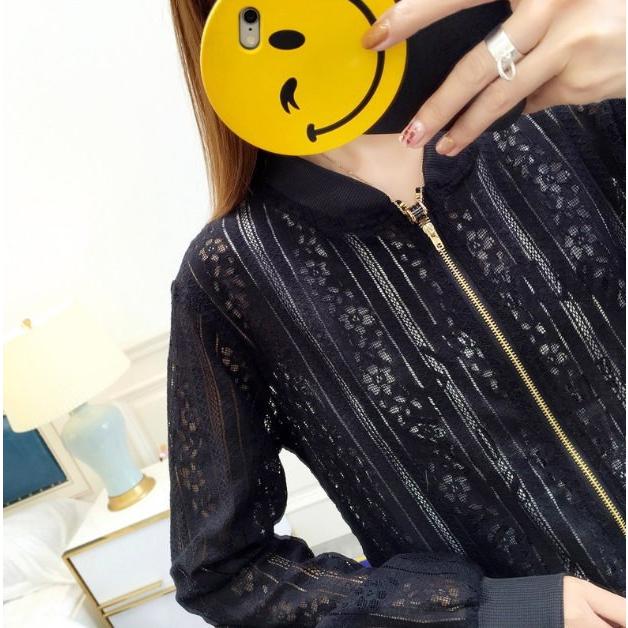 カーディガン ボレロ レース カーデ トップス ジップアップ 無地 シンプル 長袖 アウターおうちコーデ (アパレル) |  | 04