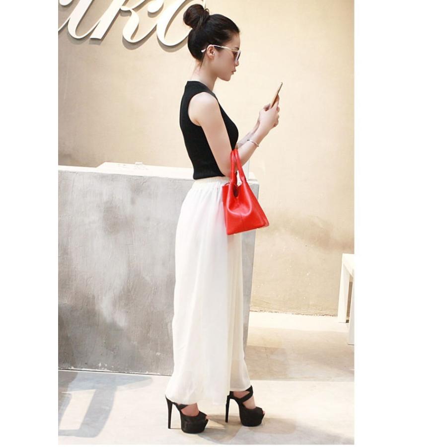 ワイドパンツ レディース スカンツ スカーチョ  ガウチョパンツ ロング丈スカート風 フレア |  | 06