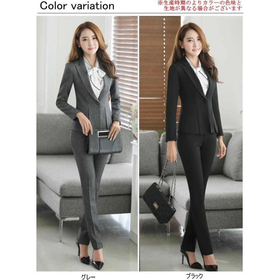 パンツスーツ 上下セット スーツ フォーマル テーラードジャケット Aライン 大きいサイズ |  | 01