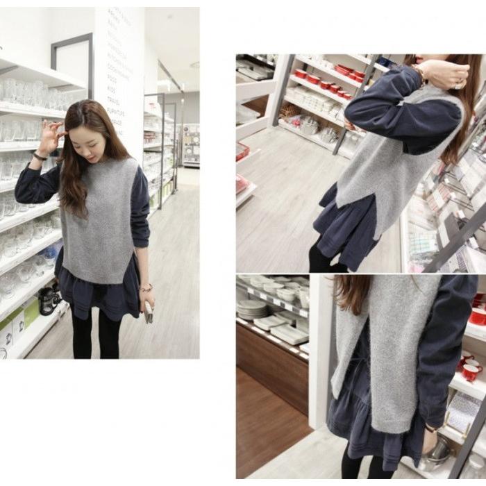 ベスト レディース ニット リブニットソー ジレ ノースリーブ トップス  ゆったり |  | 02