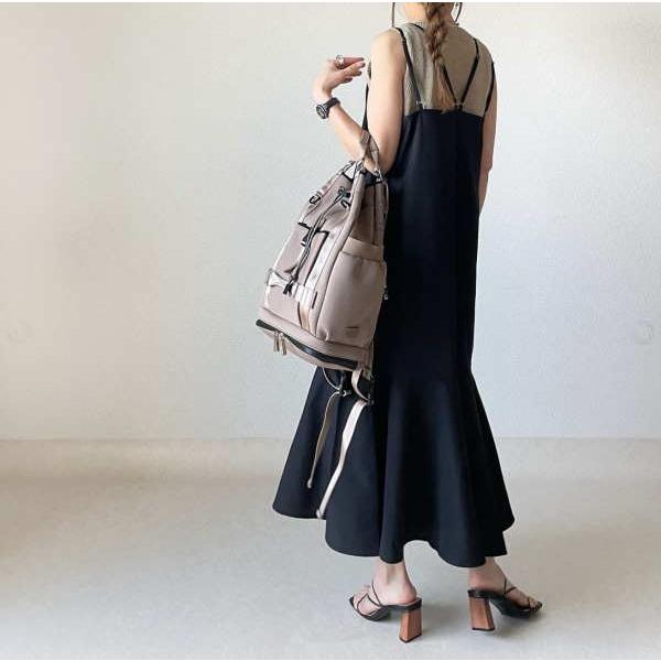 サロペット オールインワン マキシ丈 ジャンパースカート ロング リネン 無地  レディース |  | 11