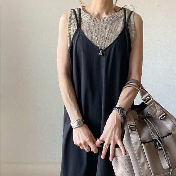 サロペット オールインワン マキシ丈 ジャンパースカート ロング リネン 無地  レディース |  | 09