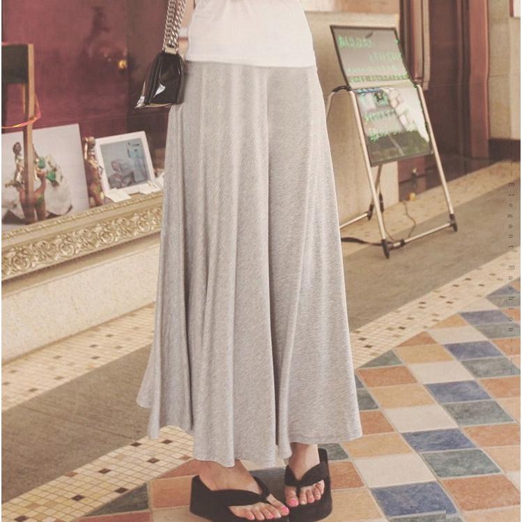 スカート ロングスカート マキシスカート 薄手 フレアスカート ウエストゴム 無地 レディース |  | 01