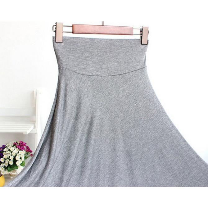 スカート ロングスカート マキシスカート 薄手 フレアスカート ウエストゴム 無地 レディース |  | 06