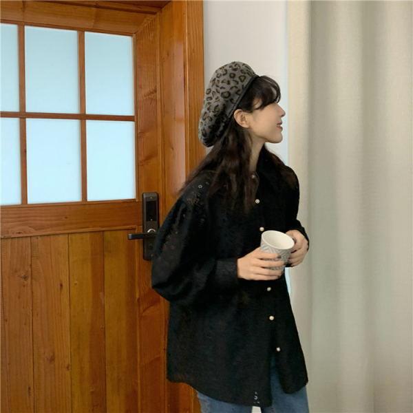 tシャツ Tシャツ シャツ ブラウス  レディース 花柄レース  トップス 長袖  ビジネス  オフィス 通勤 OL きれいめ |  | 07