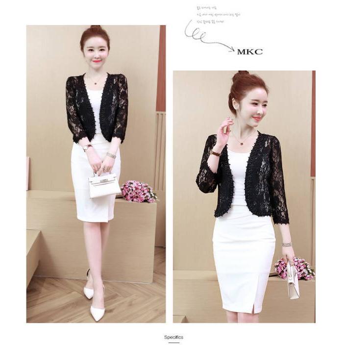 ボレロ レース カーディガン  レディース カーデ シアー トップス 花柄 レース パール パーティーボレロ レース 結婚式 二次会 半袖 ボレロ 結婚式ボレロ |  | 07