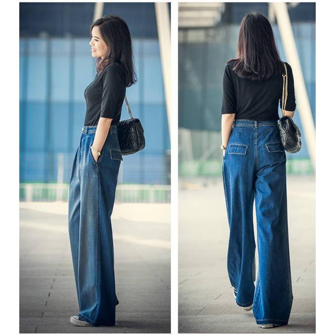 デニムパンツ レディース ワイド 大きいサイズ ボトムス ベイカーパンツ  タック ゆったり リラックス ゆるロングパンツ 大人可愛い フェミニン イージーパンツ |  | 07