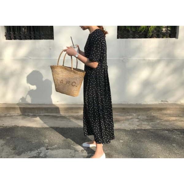 マキシ丈ワンピース ドット柄 水玉 フレア リゾートワンピ シアービーチ  マタニティ シンプル Aライン 大きいサイズ マタニティウェア |  | 13