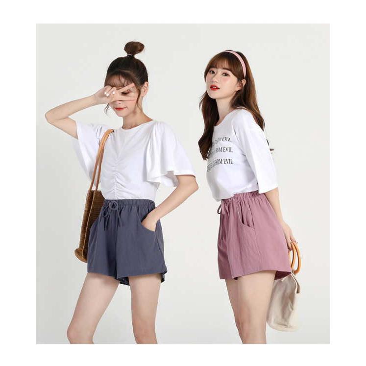 ショートパンツ レディース カラーショートパンツ カラフル   ウェストゴム 短パン ショーパン |  | 09