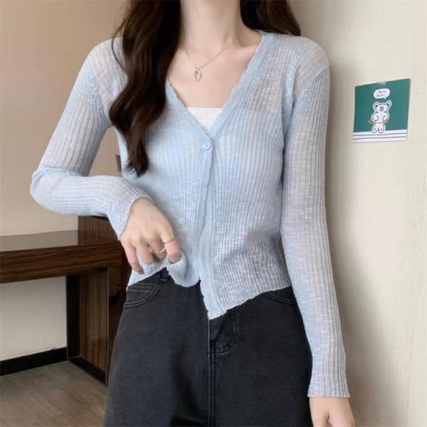 ニットカーディガン レディース テラコッタ  シアー パステル サマーニット 冷感 アイスシルク  薄手 ボレロ  紫外線カット サマーカーディガン リゾート  冷房 |  | 09