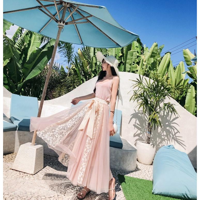 ロングスカート フレアスカート Aライン レース マキシスカート リゾート  ロング丈 シフォン シースルー シアーおうちコーデ (アパレル) |  | 11